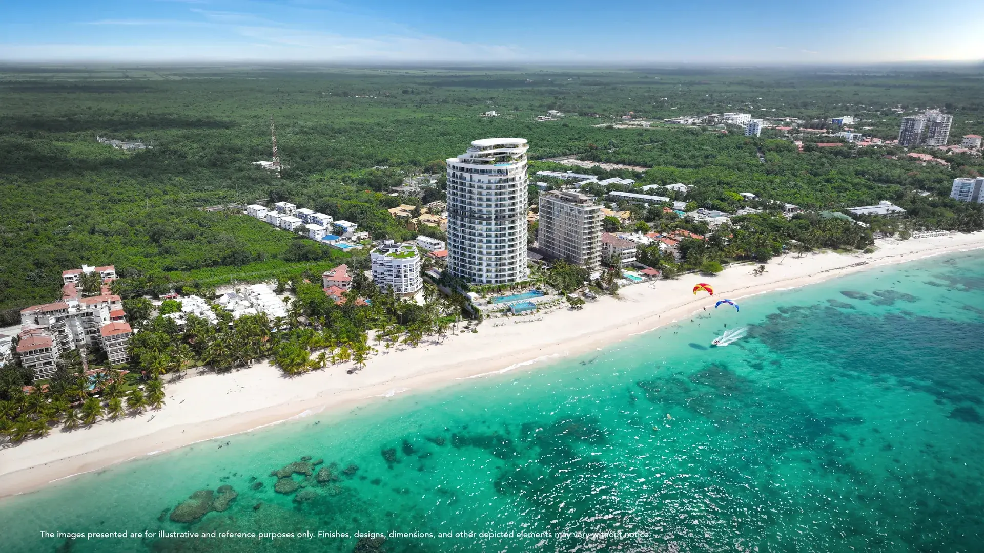 Aquamarine by Noval — Bird's-eye view — first line on the Caribbean