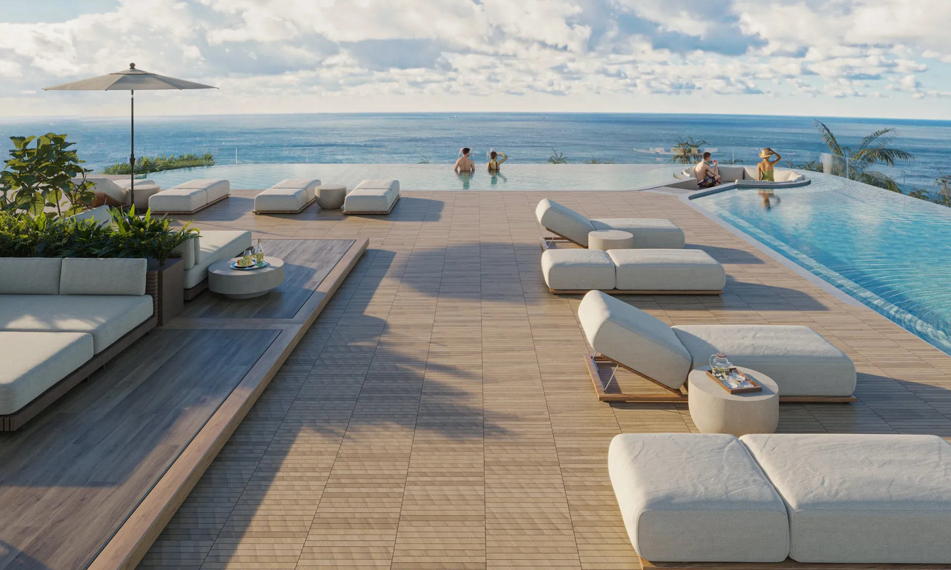 Bonita Beach Residences — Piscina a sfioro sul rooftop con vista mare