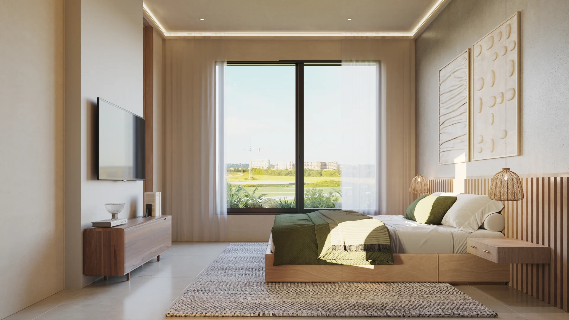 Bonita Golf Residences — Master bedroom with golf view