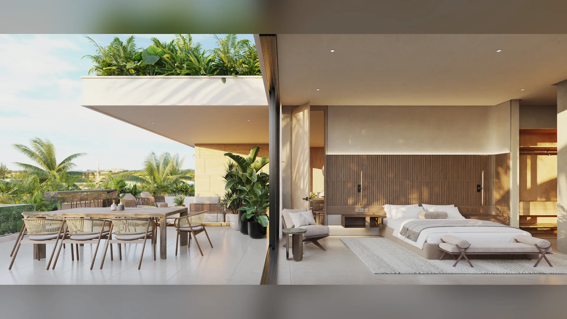 Bonita Golf Residences — Bedroom opening onto the terrace