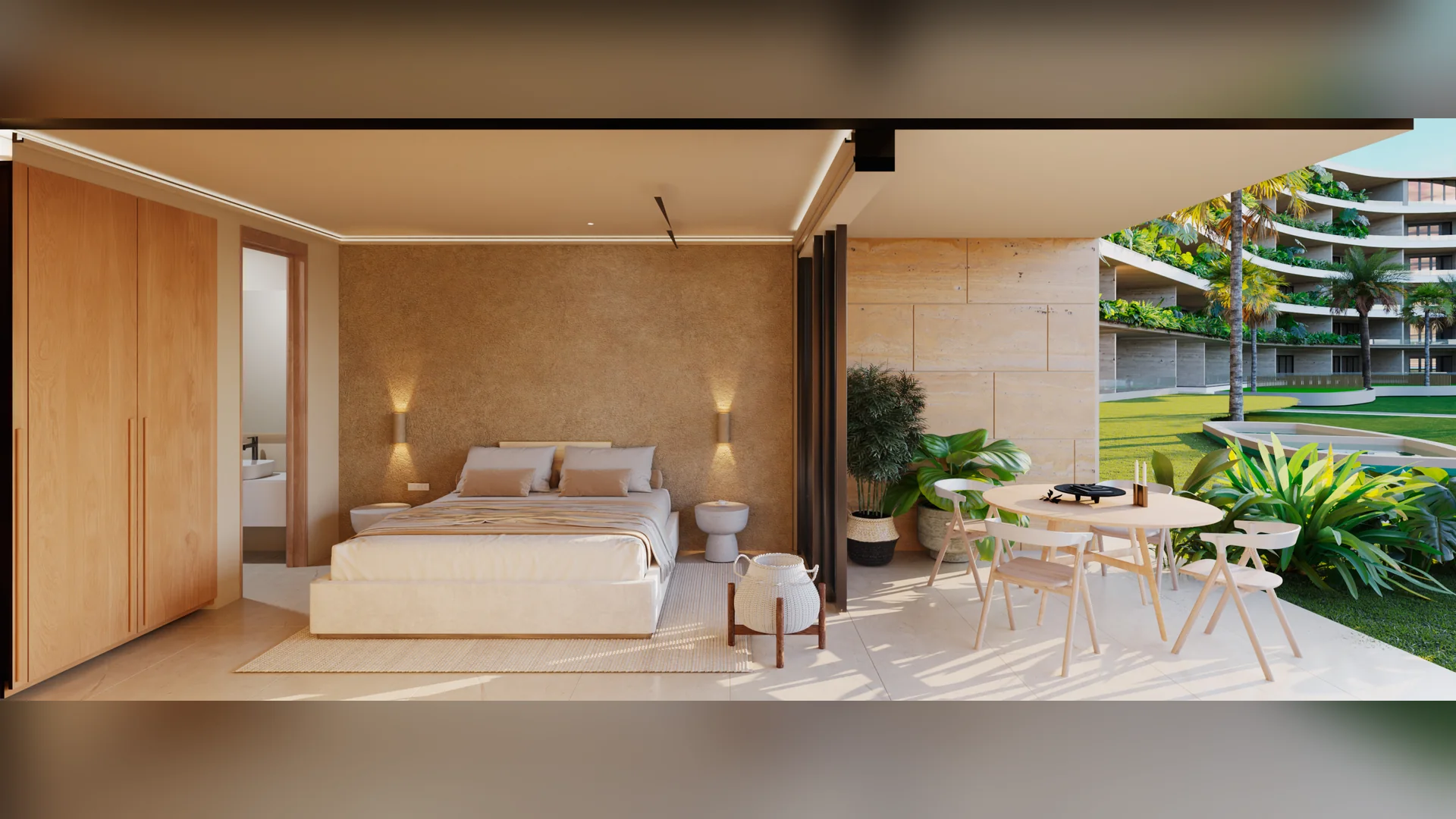Bonita Golf Residences — Bedroom with direct garden access