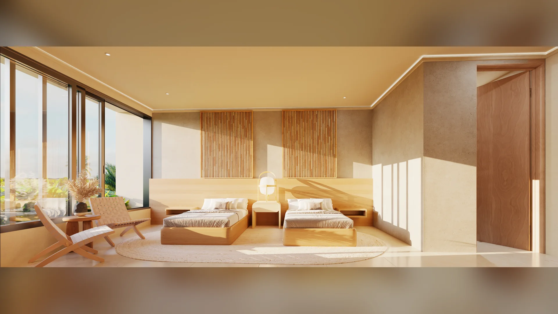 Bonita Golf Residences — Second bedroom with twin beds