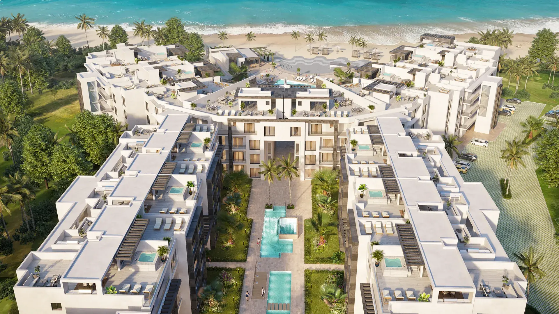 Ocean Bay · Loft F-403 with Rooftop — Residential buildings opening onto the beach