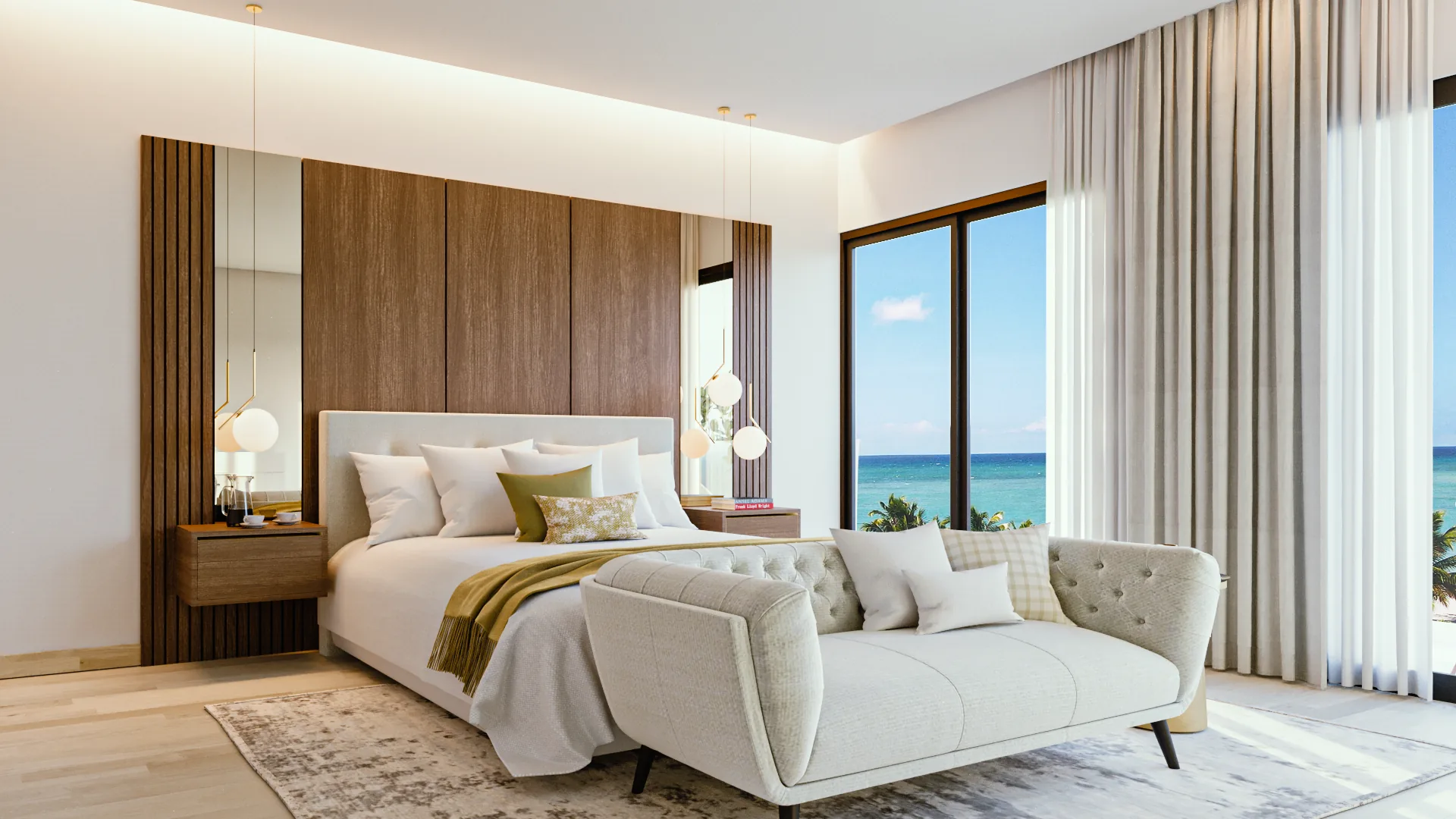 Ocean Bay · Loft F-403 with Rooftop — Suite with ocean view — project render